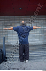 Whole Body Man T poses White Casual Chubby Standing Street photo references